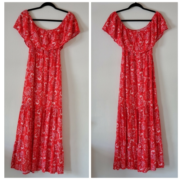 Flying Tomato Maxi Dress Off-Shoulder Ruffles Rayo - Picture 3 of 11